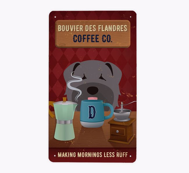 Dog Breed Coffee Co: Personalized {breedFullName} Metal Sign